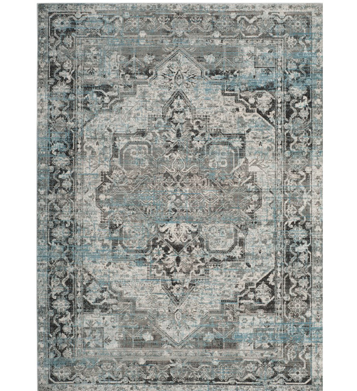 Mistana Norwood Oriental Blue/Gray Area Rug & Reviews Wayfair